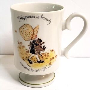 Holly Hobbie Vintage 1978 Footed Mug
"Happiness is having someone to care for"